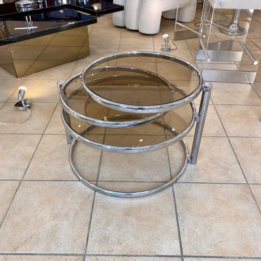 table basse modulable en verre fumée...