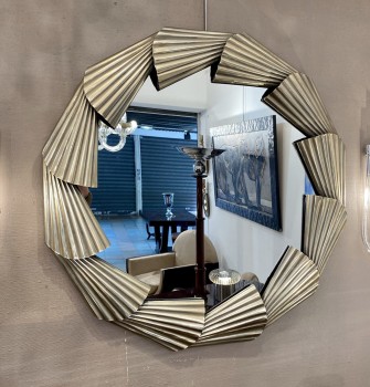 Miroir en metal nickelé de...