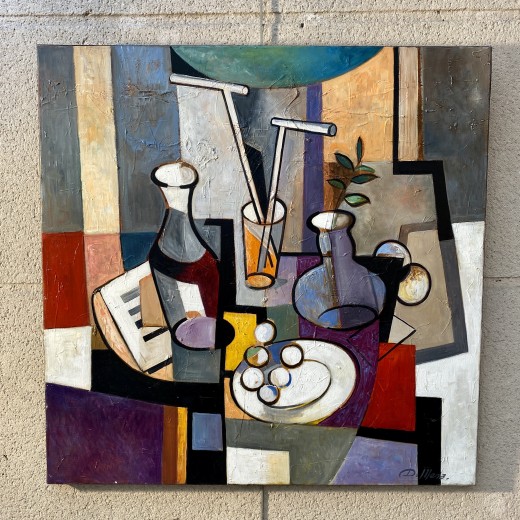 huile sur toile signée de Daniel Mena...