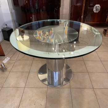 table circulaire en Inox et...